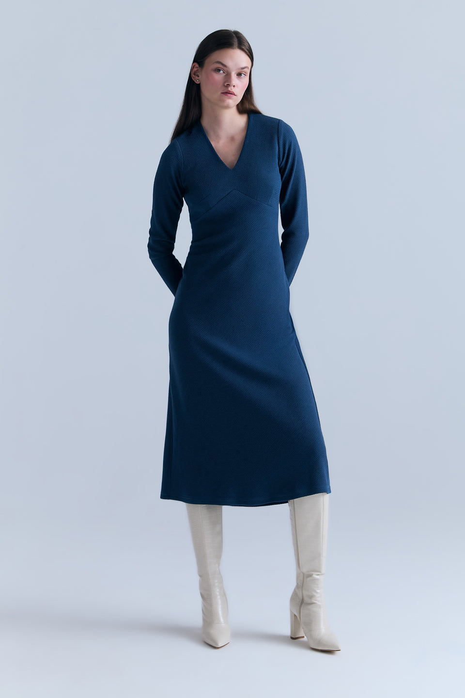 Valentina Bias Dress - Teal