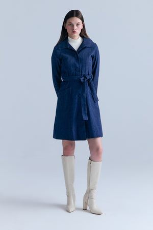 Tully Trench  Coat - Denim